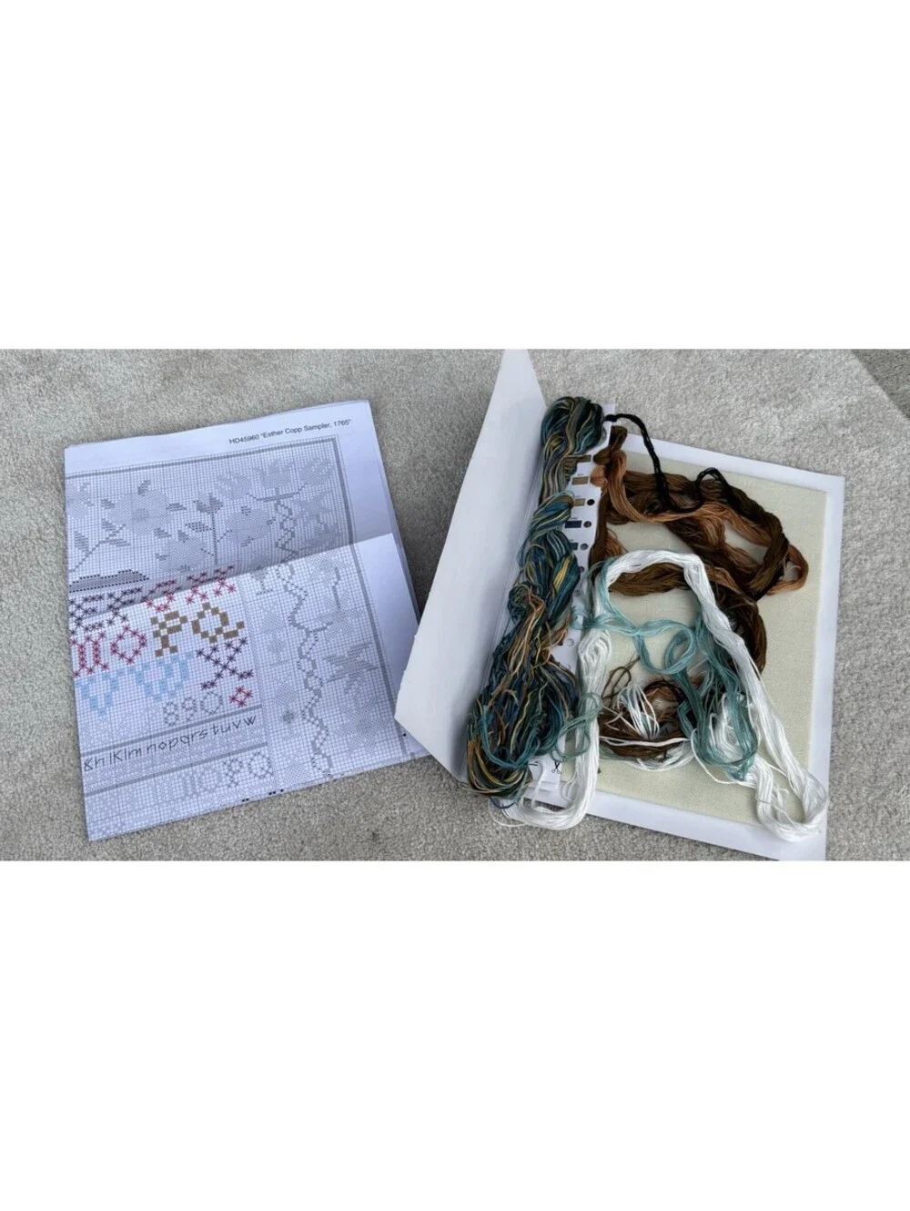 Bucilla Heirloom Collection Cross Stitch Kit w Thread Smithsonian Alphabet